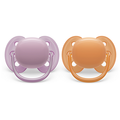 Philips Avent Nappflaska ultra soft SCF091/33 6-18 månader gul/lila 2 delar