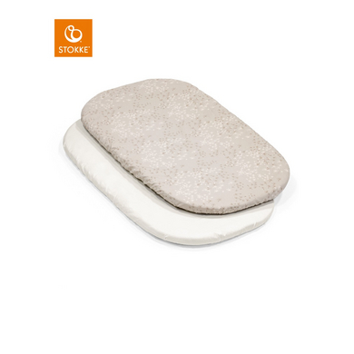 STOKKE® Snoozi™ Dra-på-lakan 2-pack Maskrosbeige och Vanilj Cream