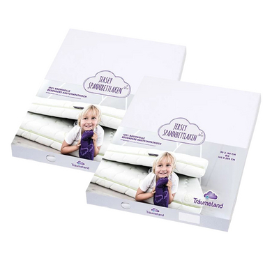 Träumeland Jersey-påslakan jersey vit 90 x 200 cm 2-pack