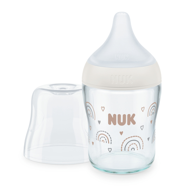 NUK Glasflaska Perfect Match 120 ml regnbågsvit