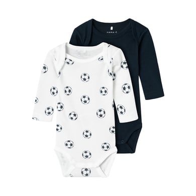 name it Långärmad kropp 2-pack fotboll B right White