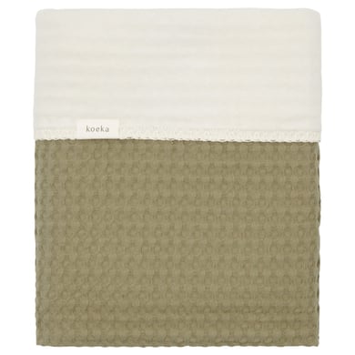 koeka cotton Babyfilt Fleece Amsterdam moss 75 x 100 cm