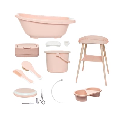 bébé-jou® 8-delat badkarsset Sense Pale Pink