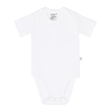 LÄSSIG Babybody kortärmad ribbad milky vit