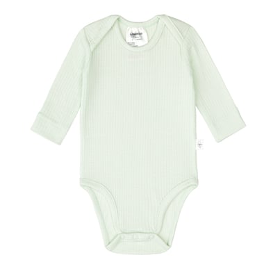 LÄSSIG Babybody långärmad ribbad mint