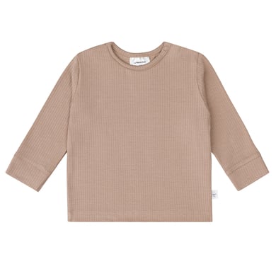 Image of LÄSSIG Camicia bambino a maniche lunghe a coste marrone059