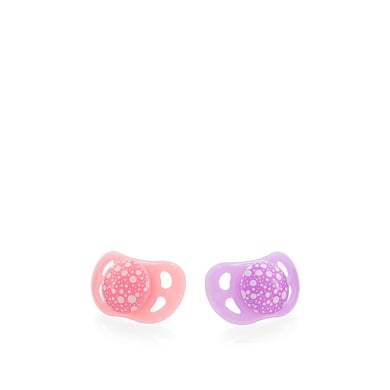 TWIST SHAKE Napp 2-pack från 0-6 månader i pastellrosa/lila