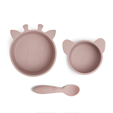 nuuroo Bordsservis Eddy Giraffe set om 3 Woodrose
