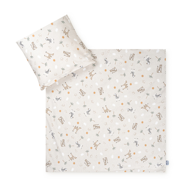 JULIUS ZÖLLNER Ropa de cama de jersey sabana beige 80 x 80 cm