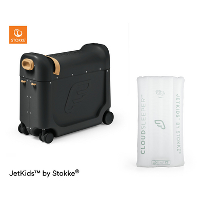 Eclipse JETKIDS™ BY STOKKE® valigia cavalcabile BedBox™ Luna e materasso CloudSleeper™ bianco