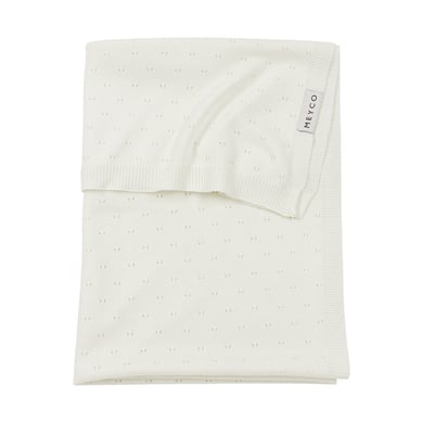 MEYCO Babyfilt Ajour bambu offwhite 75 x 100 cm