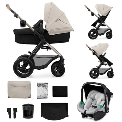 Kinderkraft Moonlight 3 i 1 MOOV 2 Air barnvagn Grå