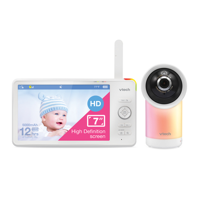 vtech ® Video babyvakt RM 7766 Connect med 7 HD LCD-skärm WiFi och pan-tilt-zoom kamera