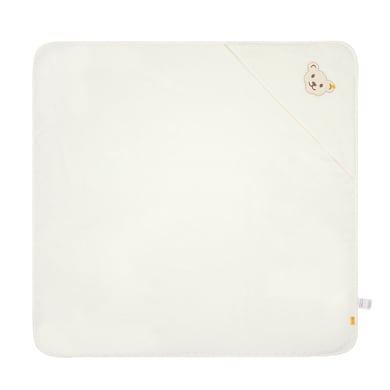 Steiff Asciugamano da bagno con cappuccio white