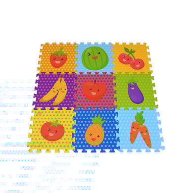 knorr toys® Pusselmatta med frukt, 9 delar
