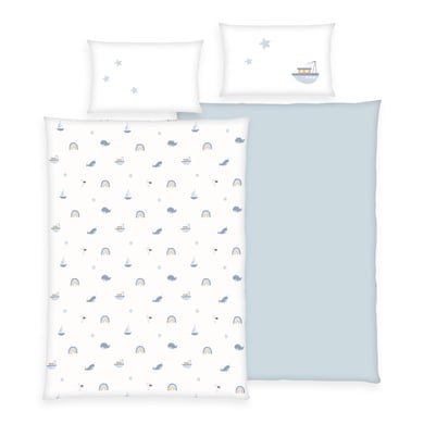 babybest® Little Ocean Sängkläder i flanell 100 x 135 cm