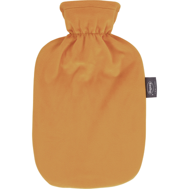 fashy® varmvattenflaska 2 liter med fleeceöverdrag i orange