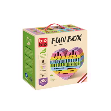 Image of Bioblo FUN BOX Pastel Mix - 200 blocchi da costruzione in 5 colori059