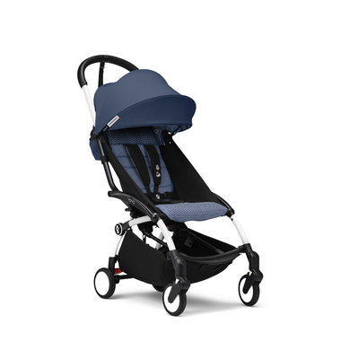 white Stokke® YOYO³ chasis de cochecito incl. juego textil 6+ Air France Azul
