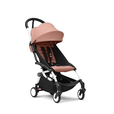 Stokke® Barnvagn YOYO³ white inkl. 6+ Färgklädsel Ginger