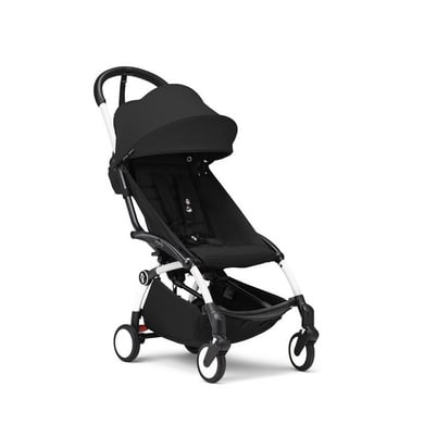 Stokke® Barnvagn YOYO³ white inkl. 6+ Färgklädsel Black