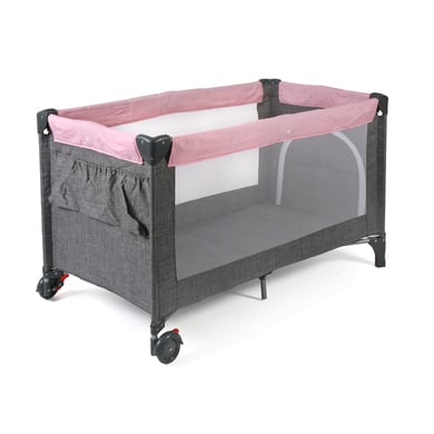 CHIC 4 BABY Resesäng Luxus Melange grå-rosa