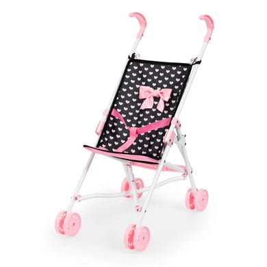 bayer Design Doll buggy, svart/rosa