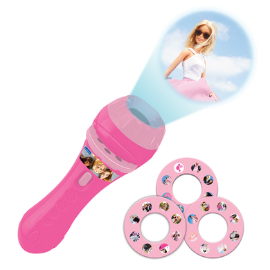 LEXIBOOK Proyector y linterna Barbie Story