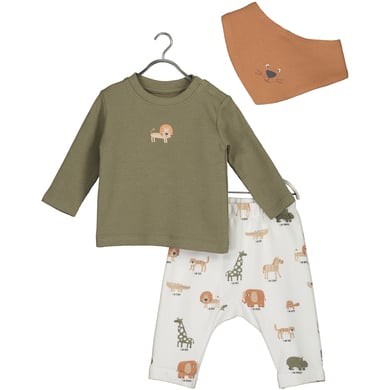 BLUE SEVEN Babyset 3-delat khaki