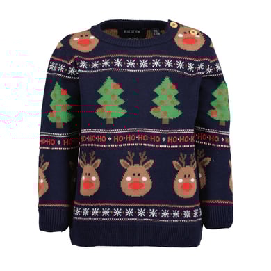Image of blu SEVEN Maglione lavorato a maglia blu notte059