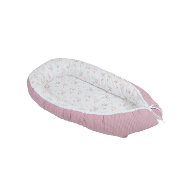 ULLENBOOM Cocoon Sand Babybo & våffelmotiv sagoskog Mörkrosa