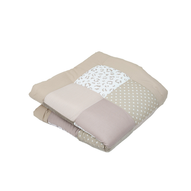 ULLENBOOM Sand Leo krypfilt 100x100cm , beige, vit