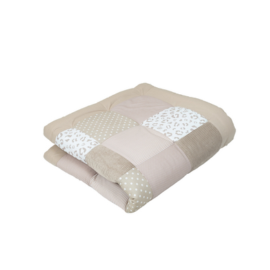 ULLENBOOM Sand Leo krypfilt 120x120cm , beige, vit