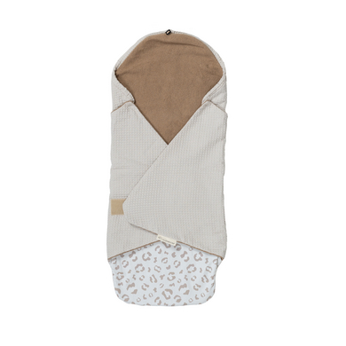 ULLENBOOM Sand Omslagsfilt Leo 90x100cm , beige, vit