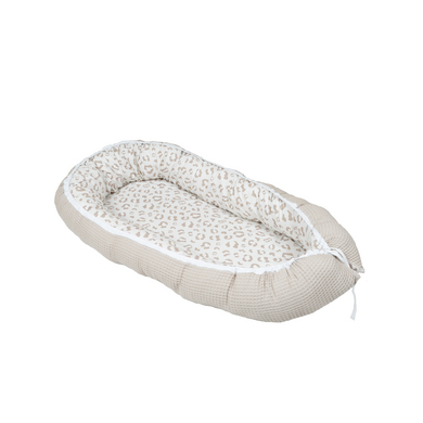 ULLENBOOM Sand Leo babynest 55x95cm , beige, vit