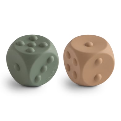 Image of mushie Cubo giocattolo da spingere 2 pezzi Timo essiccato/ Natural059