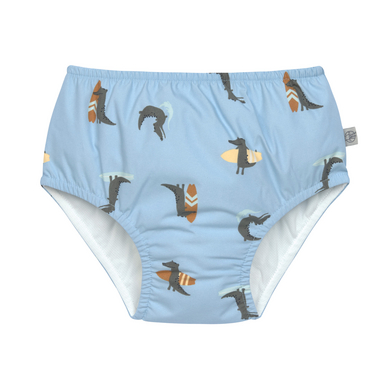LÄSSIG Pannolino da bagno Crocodile azzurro