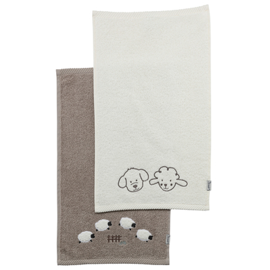 Sterntaler Barnhandduk dubbelvikt 50 x 30 cm farm stone green