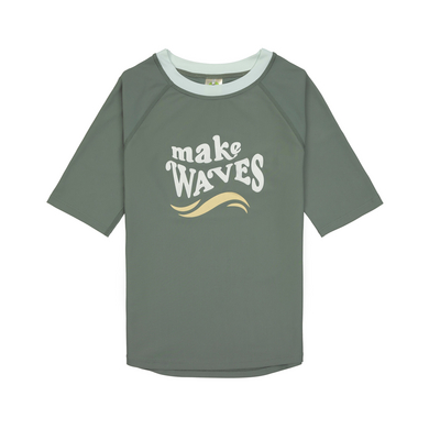 LÄSSIG Camicia a maniche corte per bambini Make Waves deep olive