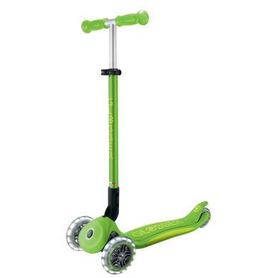 GLOBBER LIGHTS PRIMO FOLDABLE PLUS grön-lime-grön, med belysta hjul