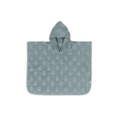 jollein Miffy Jacquard badponcho med frotté - Hav Green