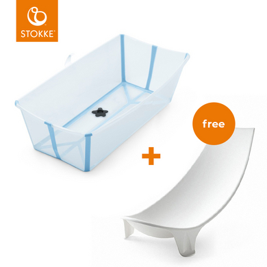 Bath Ocean STOKKE® Flexi badkar XL™ extra stort Blå + gratis badstol