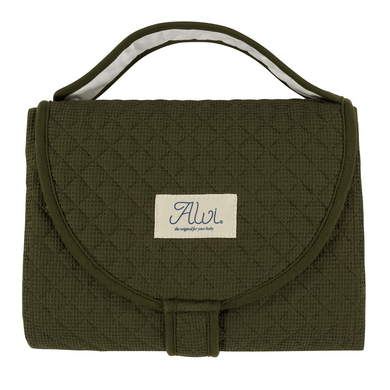 Alvi® Skötbädd to go våffelpiqué Khaki