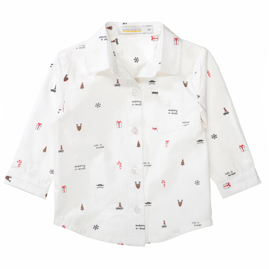 Staccato white Camisa estampado suave