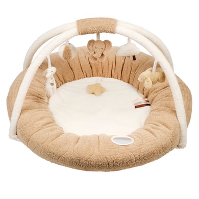 Nattou TEDDY krypfilt med rosett, naturell