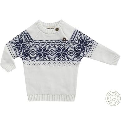 Image of JACKY Maglione lavorato a maglia NORDIC BOY offbianco/blu059