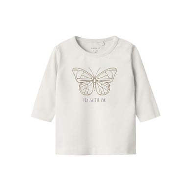 name it Nbfbabia Cloud Dancer shirt met lange mouwen