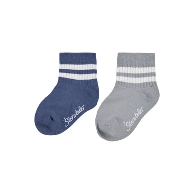 Sterntaler Sportstrumpor kort dubbelpack Coolmax blå