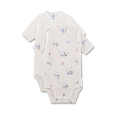 Sanetta Wrap-around body dubbelpak gebroken wit