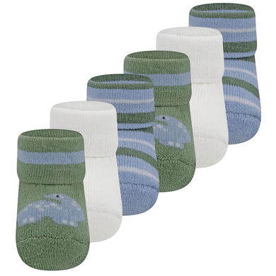 Ewers Calcetines de bebé 6-pack dino/anillo